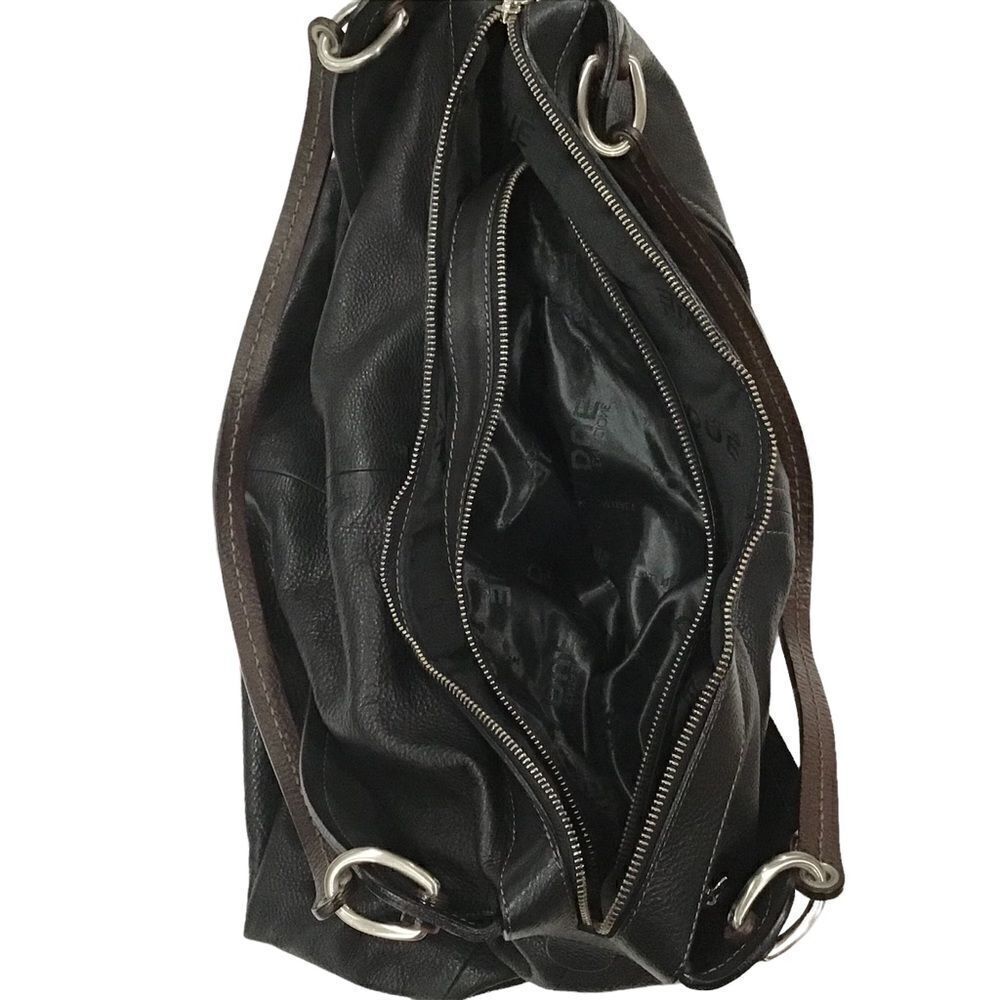 Black Leather Shoulder Bag, Tentazione Due, Made in Italy - Picture 6 of 9